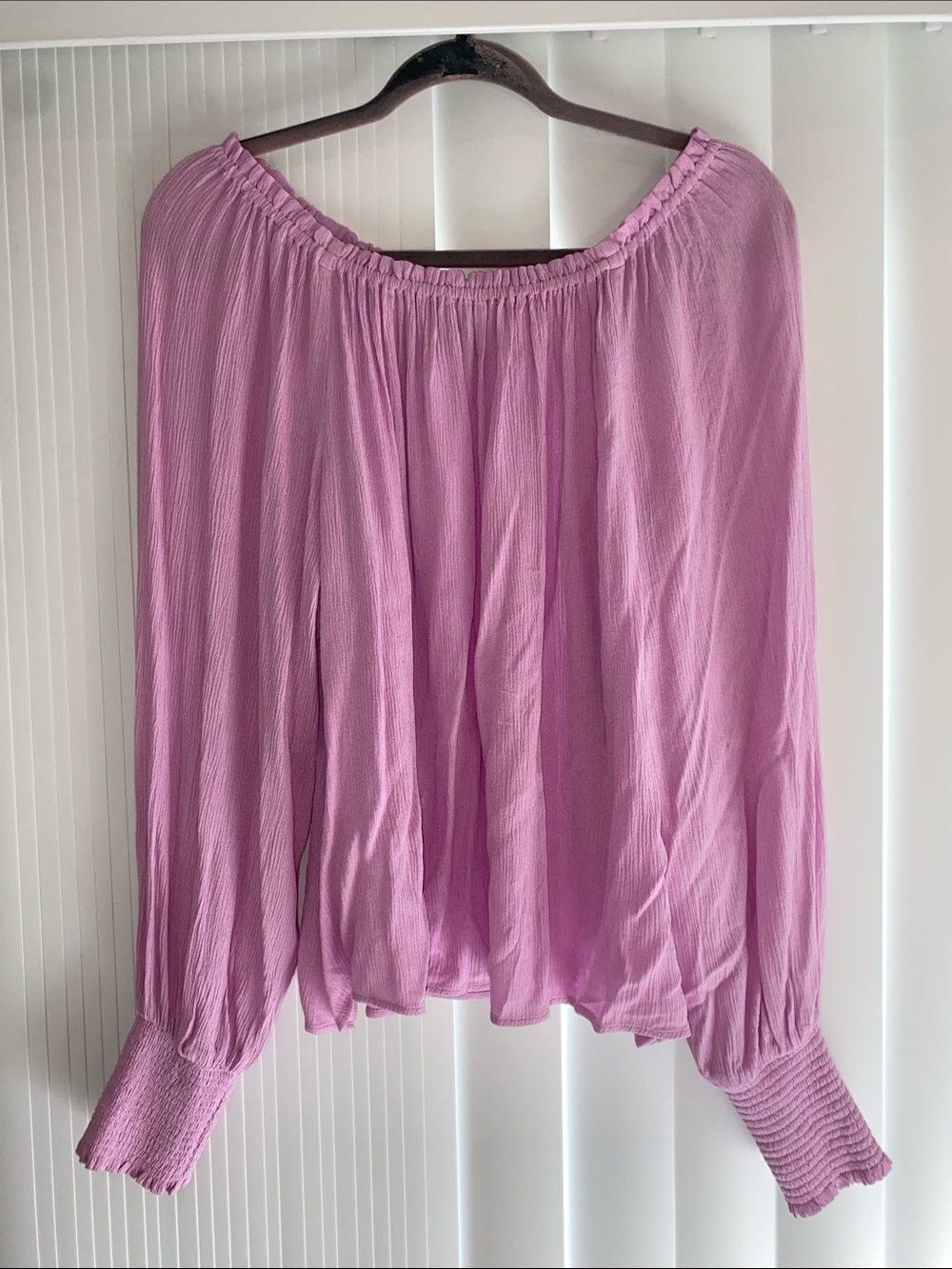 Sanctuary Off-Shoulder Long Sleeve Tunic in Lilac